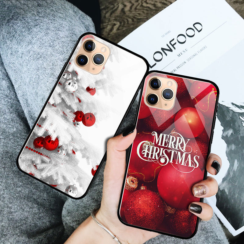Cartoon Glass + TPU Phone Case – Fashion Back Cover for iPhone, Samsung & Huawei (Shockproof Protective Shell)