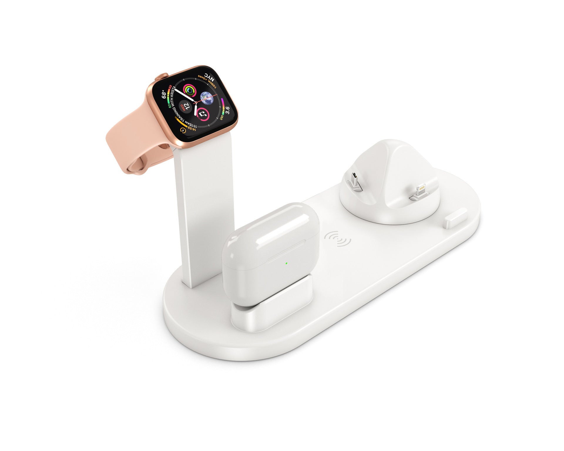 3-in-1 Wireless Charging Dock Seat Stand 5V Output