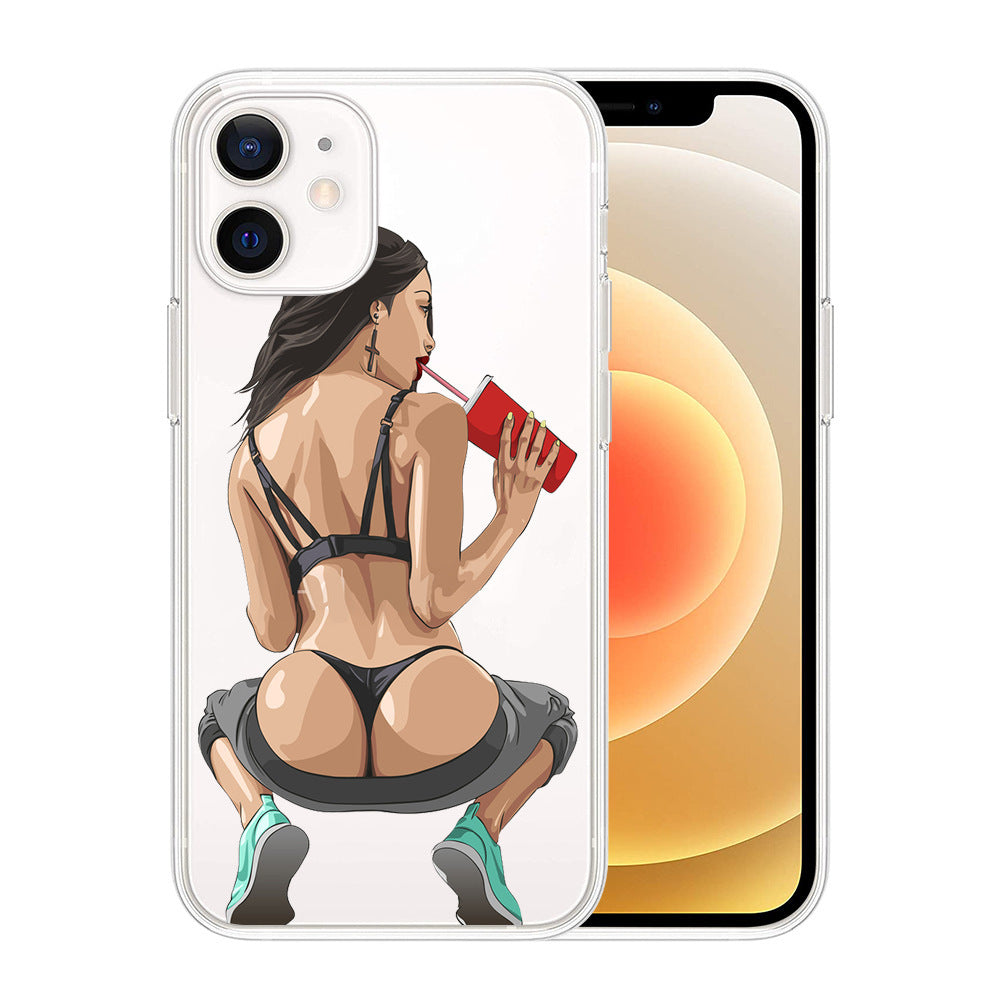 iPhone TPU Phone Case – Slim Back Cover with Pure Color Design, European & American Style (Multiple Colors Available)