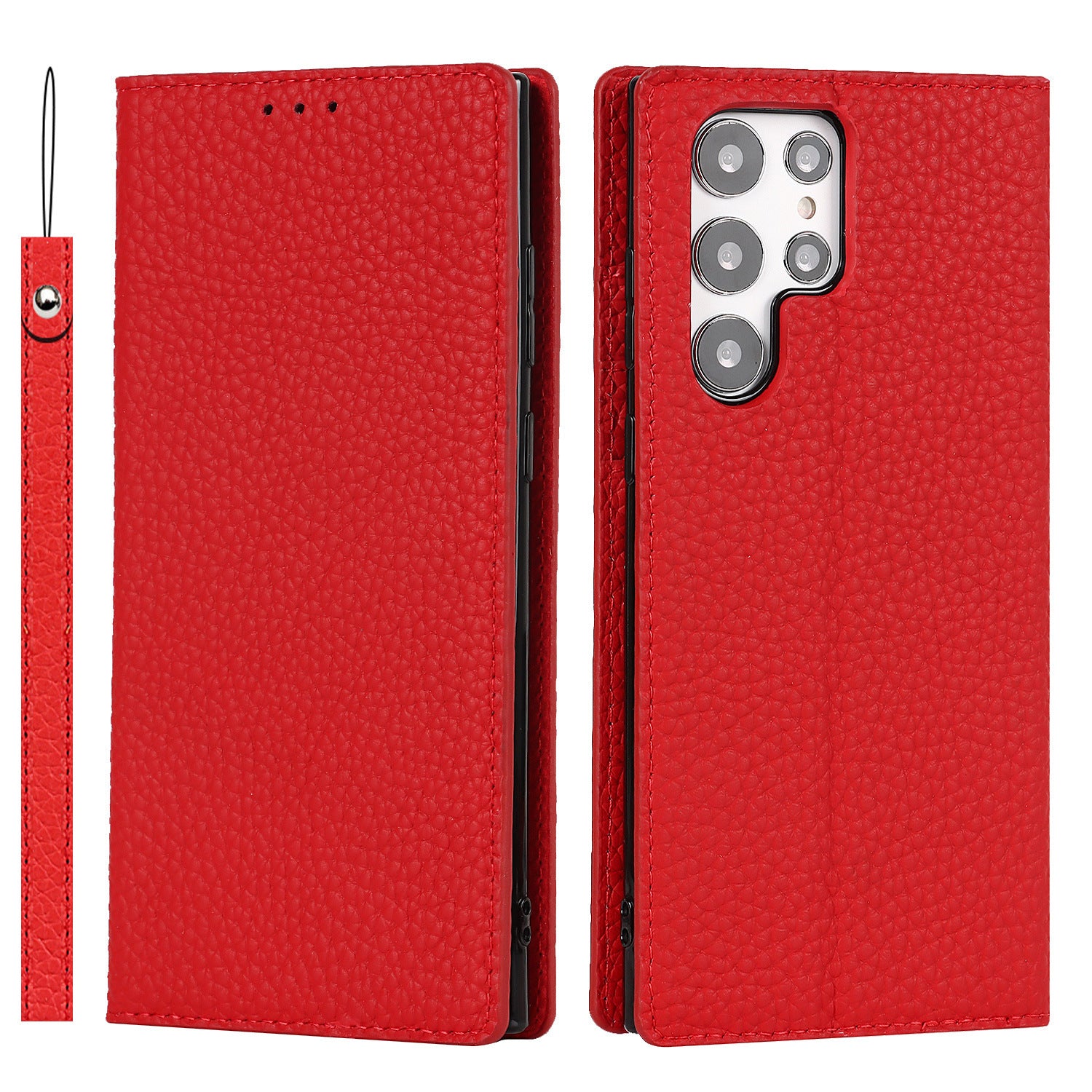Samsung Genuine Leather Phone Case – Premium Shockproof Back Cover for Galaxy S25/S24/S23/S22/S21/S20 Series & A Series (Multiple Colors)