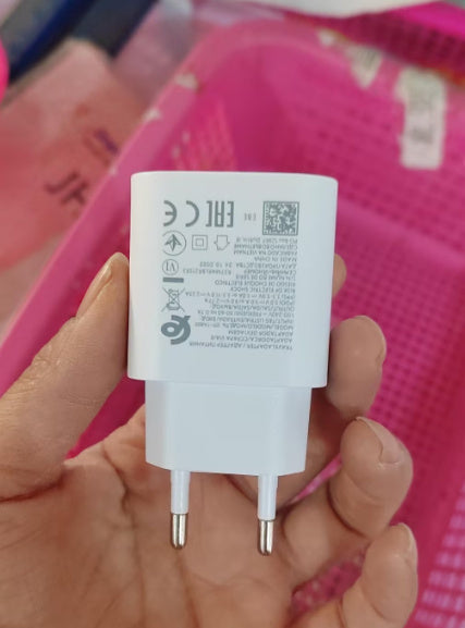 Fast Charger for Samsung Galaxy Note 10/S20/S21/S22 – 25W USB Type-C Wall Charging Adapter (US/EU Plug, Black or White)