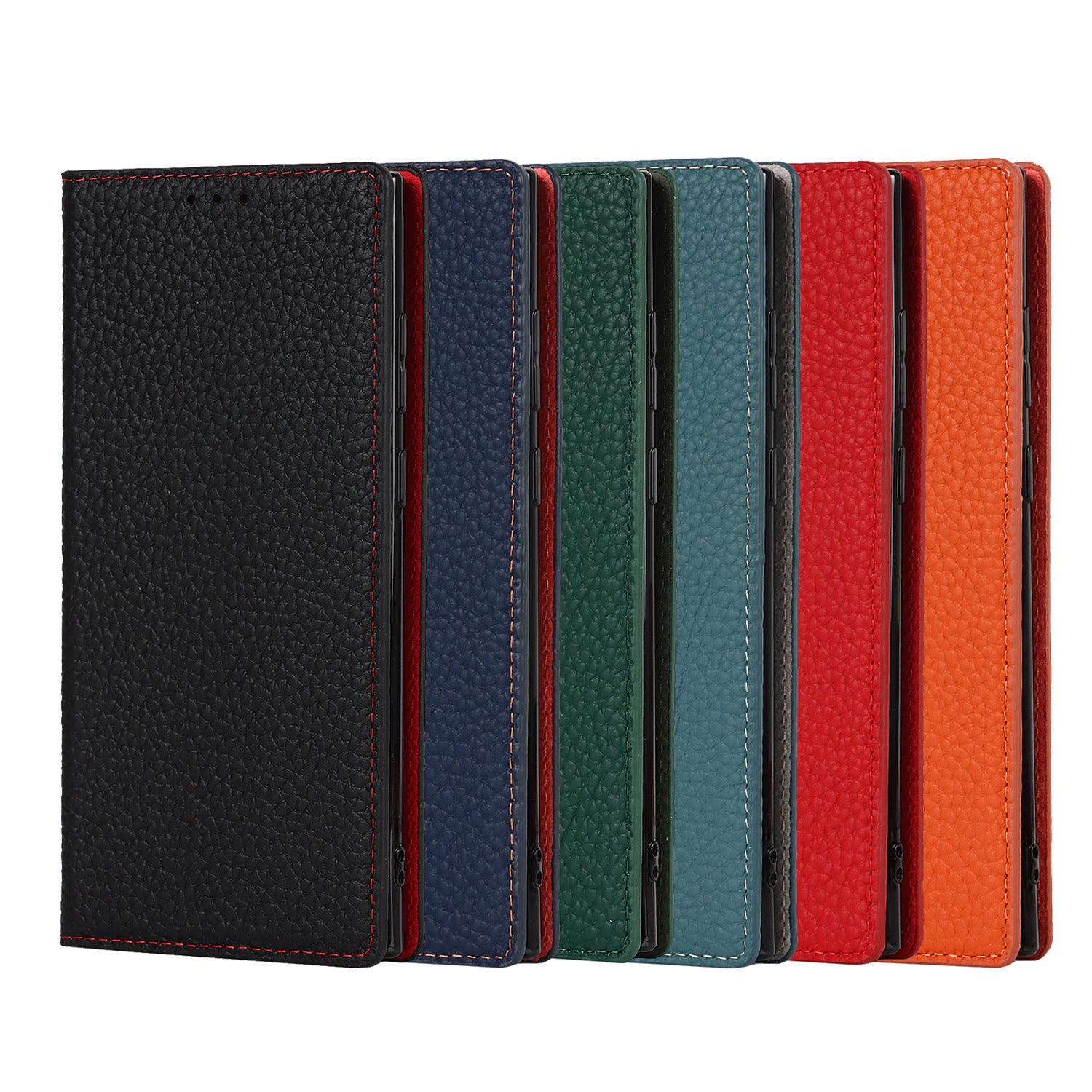 Samsung Genuine Leather Phone Case – Premium Shockproof Back Cover for Galaxy S25/S24/S23/S22/S21/S20 Series & A Series (Multiple Colors)