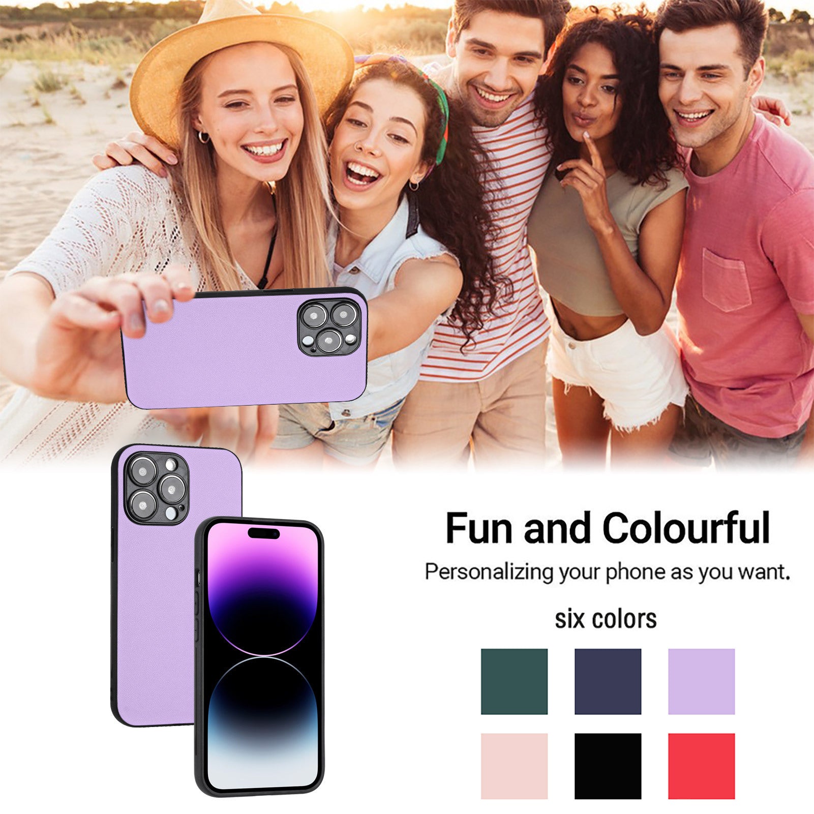 PU Leather Samsung Phone Case – TPU Shockproof Protective Back Cover with Fall Protection (Black, Blue, Green, Red, Pink, Purple)