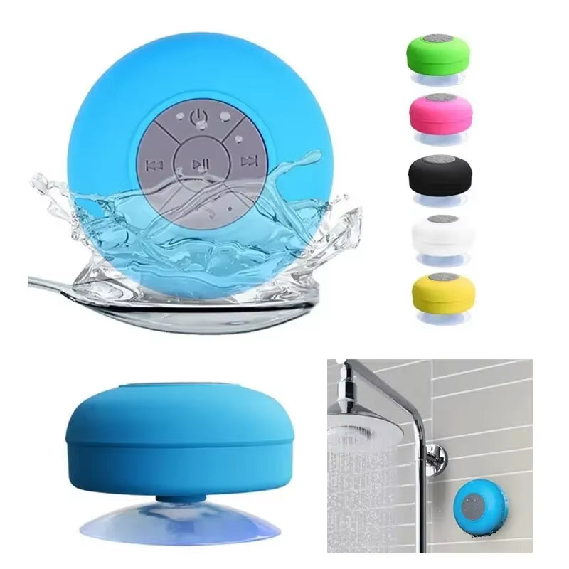 Mini Portable Bluetooth Speaker Powerful Suction-Cup Built-In Microphone Bluetooth Speaker for Phone Shower Gift