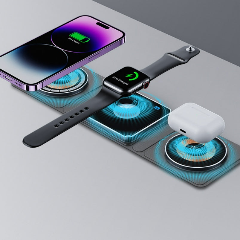 Type-C Wireless Magsafe Charger Fast Charging Pad Black