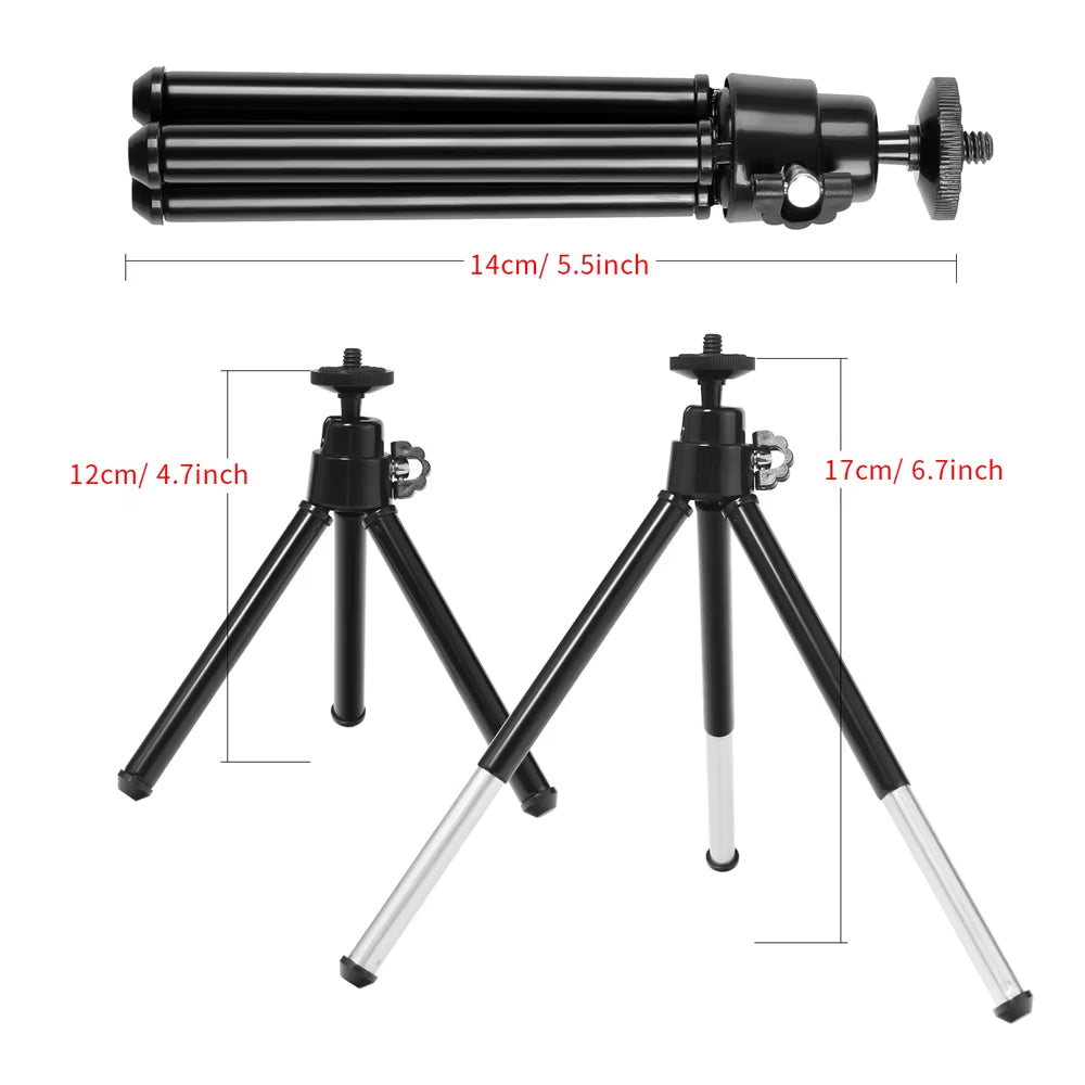 6Inch Mini LED Desktop Video Ring Light Selfie Lamp with Tripod Stand USB Plug for Youtube Live Photo Photography Studio