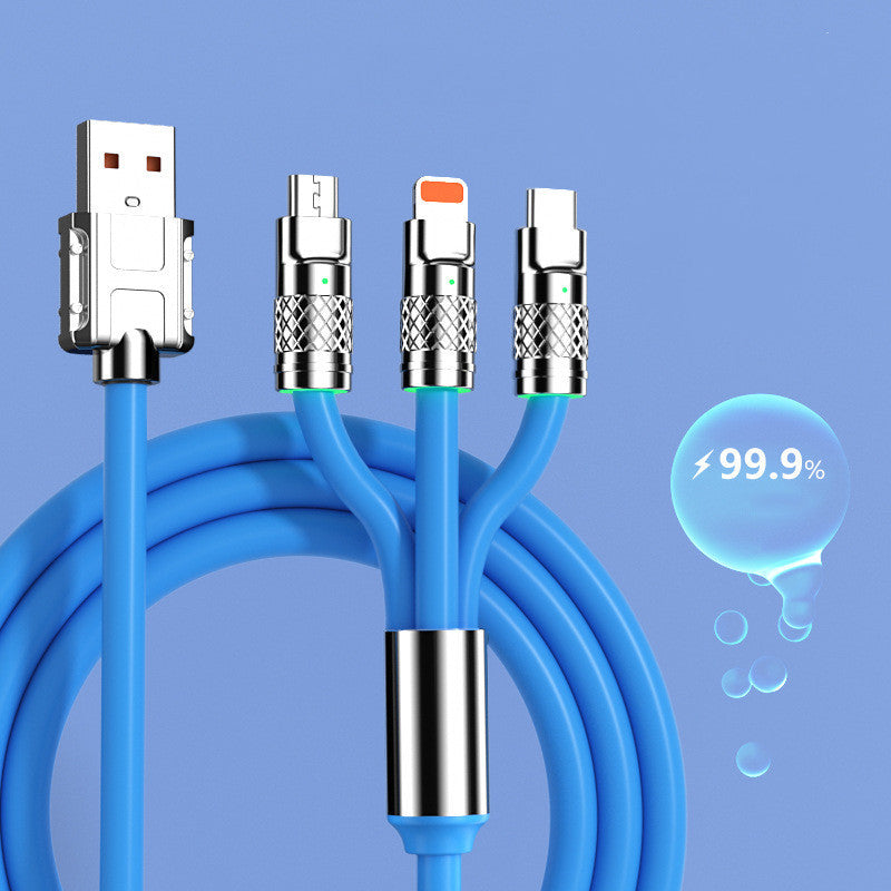 3-in-1 Fast Charging Cable 120W - Lightning, USB-C & Micro USB Multi Charger