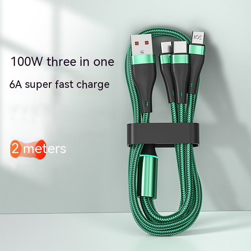 JTX-097 3-in-1 Fast Charging Cable 1.2m Multi-Interface