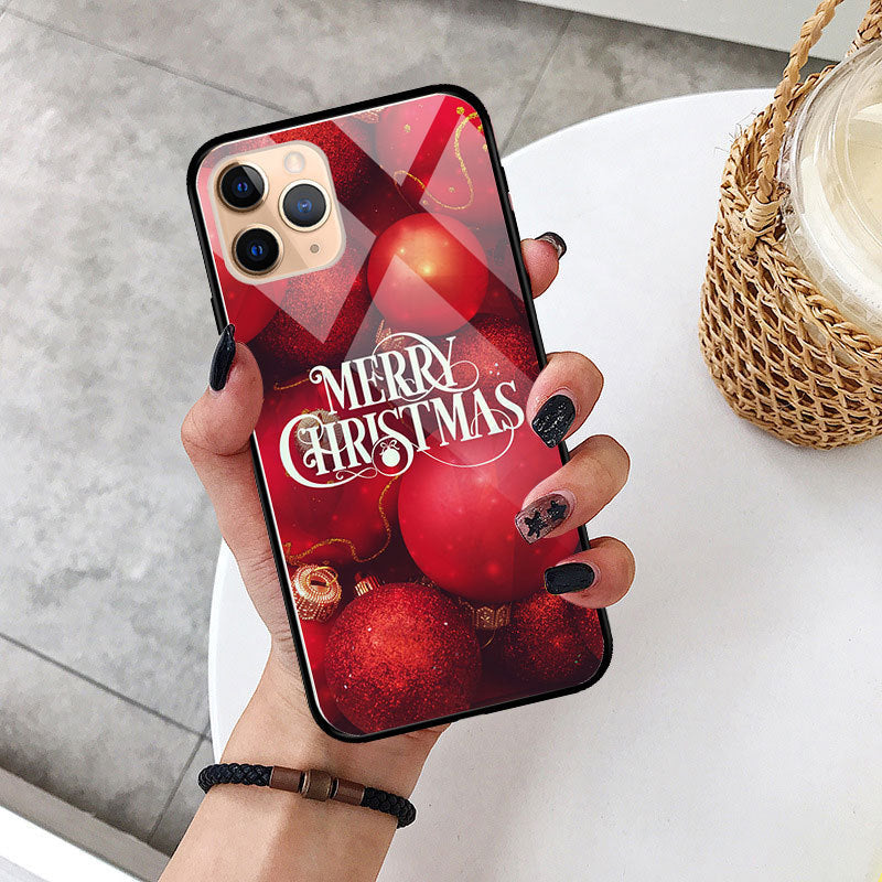 Cartoon Glass + TPU Phone Case – Fashion Back Cover for iPhone, Samsung & Huawei (Shockproof Protective Shell)