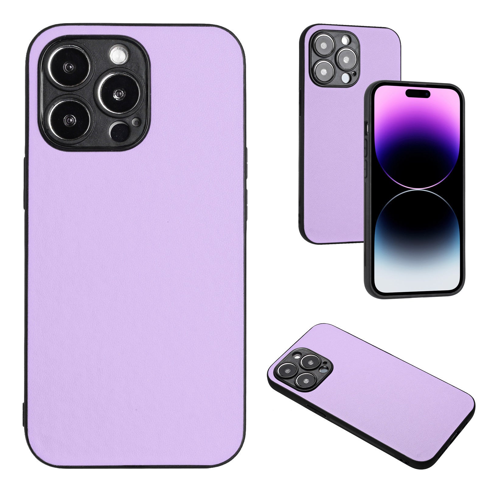 PU Leather Samsung Phone Case – TPU Shockproof Protective Back Cover with Fall Protection (Black, Blue, Green, Red, Pink, Purple)