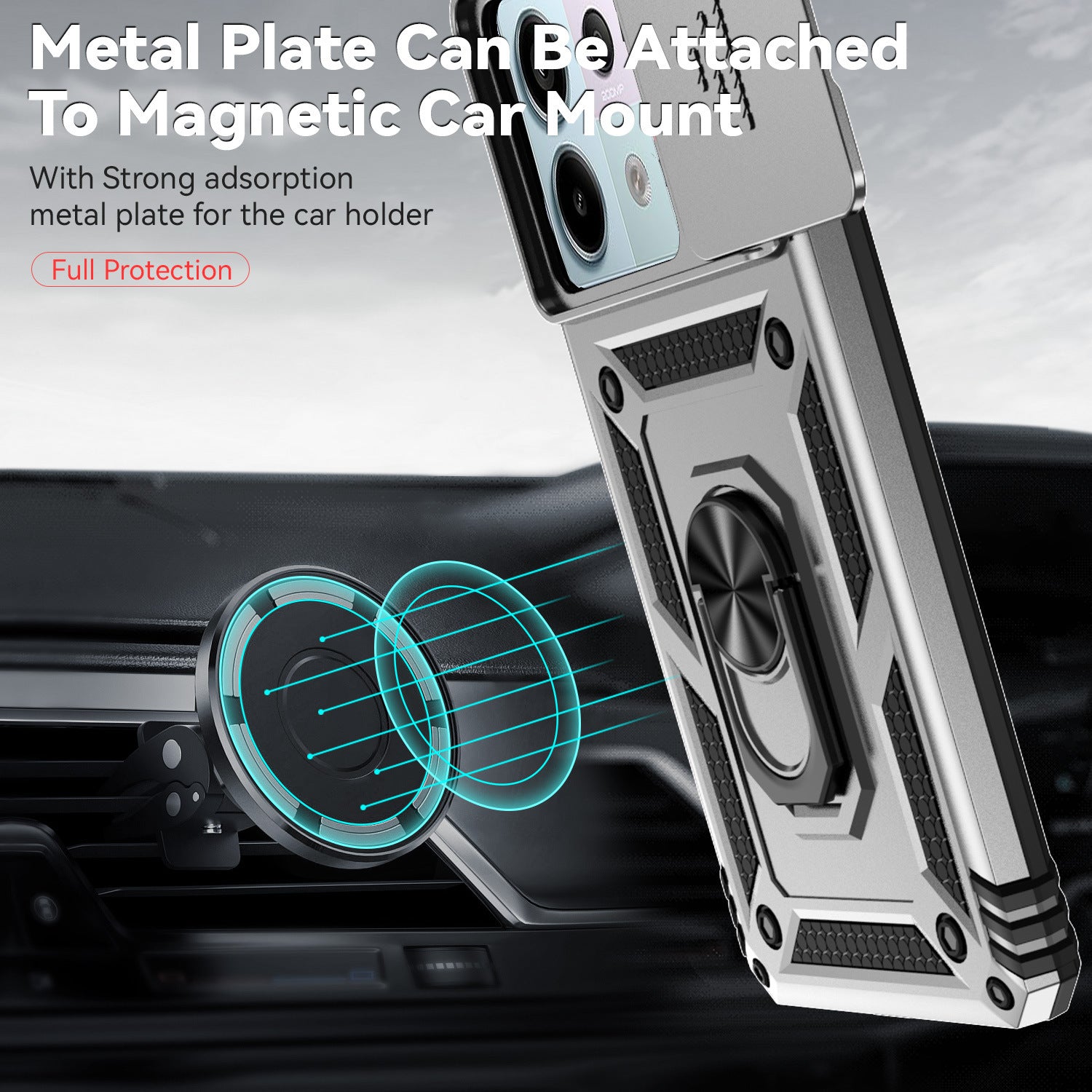 Xiaomi Redmi Phone Case Magnetic Ring Holder Shockproof