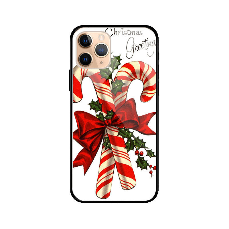 Cartoon Glass + TPU Phone Case – Fashion Back Cover for iPhone, Samsung & Huawei (Shockproof Protective Shell)