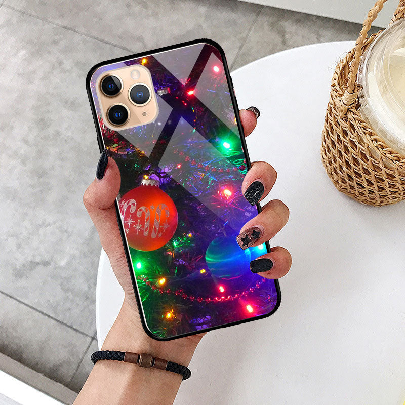Cartoon Glass + TPU Phone Case – Fashion Back Cover for iPhone, Samsung & Huawei (Shockproof Protective Shell)