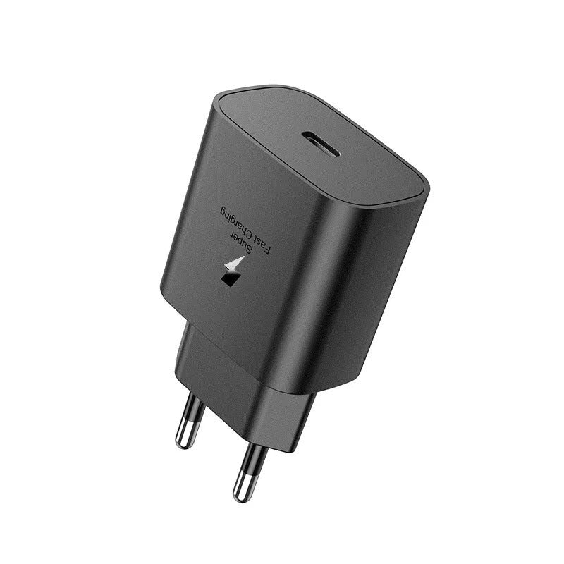 Fast Charger for Samsung Galaxy Note 10/S20/S21/S22 – 25W USB Type-C Wall Charging Adapter (US/EU Plug, Black or White)