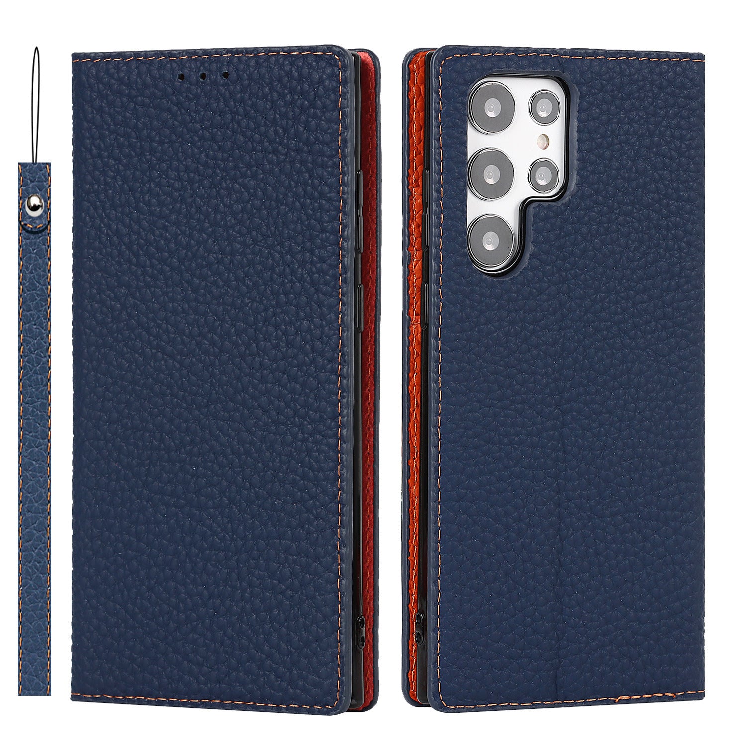 Samsung Genuine Leather Phone Case – Premium Shockproof Back Cover for Galaxy S25/S24/S23/S22/S21/S20 Series & A Series (Multiple Colors)