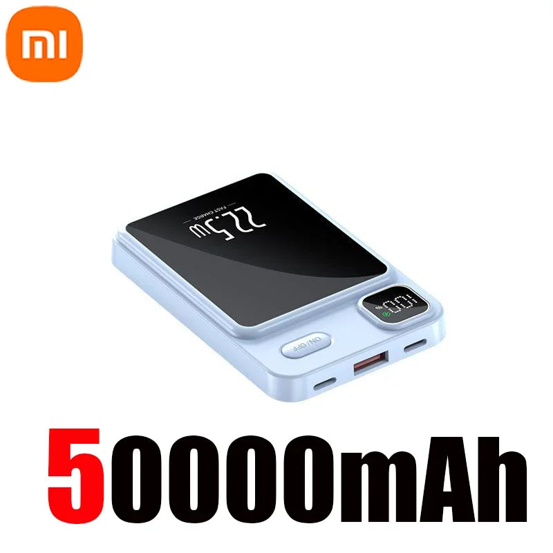 Xiaomi 50000Mah Magnetic Wireless Charger Power Bank for Magsafe External Battery Fast Charging Powerbank for Android Iphone 14