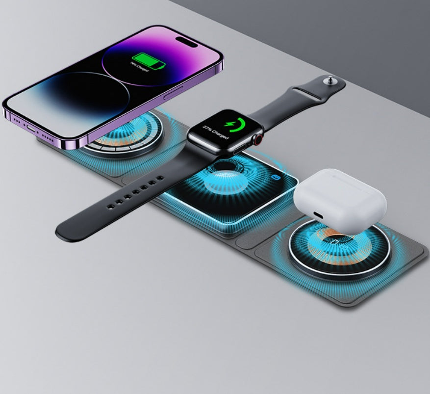 Type-C Wireless Magsafe Charger Fast Charging Pad Black