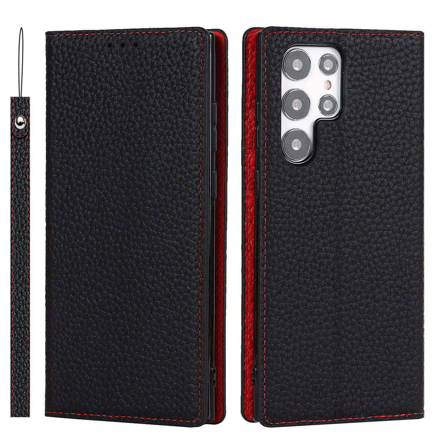 Samsung Genuine Leather Phone Case – Premium Shockproof Back Cover for Galaxy S25/S24/S23/S22/S21/S20 Series & A Series (Multiple Colors)