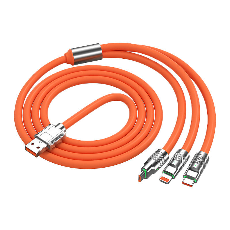 3-in-1 Fast Charging Cable 120W - Lightning, USB-C & Micro USB Multi Charger