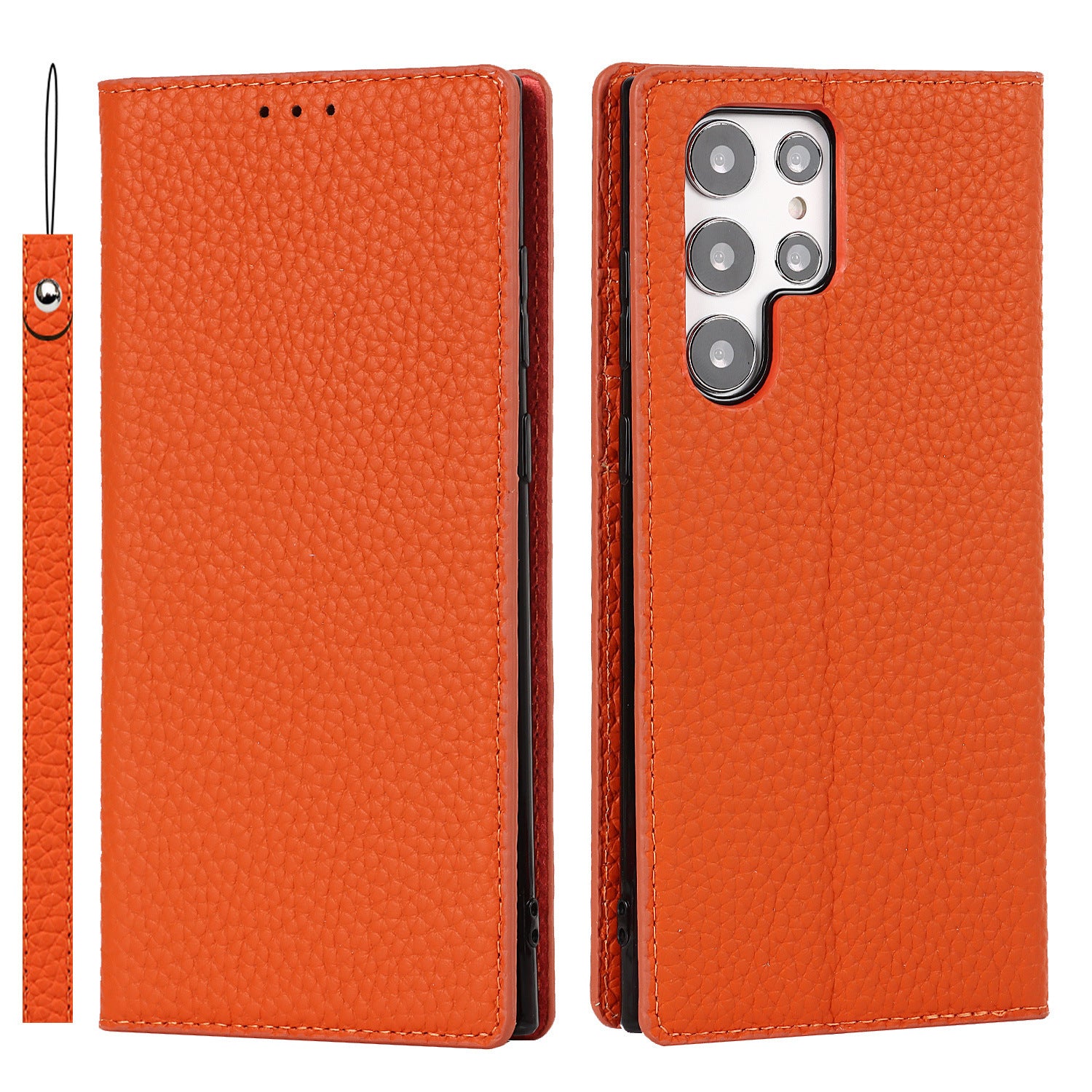 Samsung Genuine Leather Phone Case – Premium Shockproof Back Cover for Galaxy S25/S24/S23/S22/S21/S20 Series & A Series (Multiple Colors)