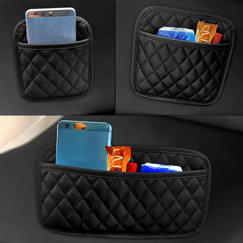 Multifunction Car Organizers Pocket Bags for Car Storage Box Collecting Bag for Cards Phone Key Sticky Pouch in Car Interior