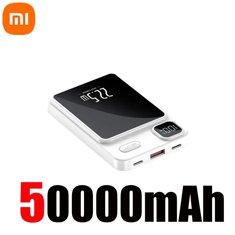 Xiaomi 50000Mah Magnetic Wireless Charger Power Bank for Magsafe External Battery Fast Charging Powerbank for Android Iphone 14