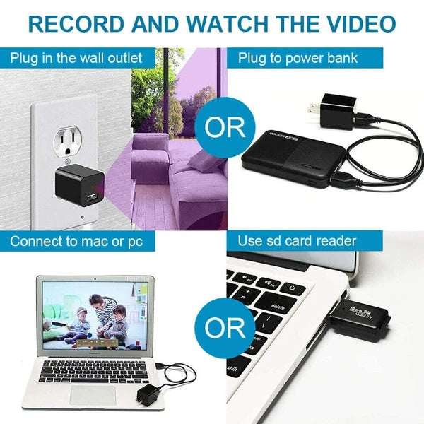 Hidden Spy Camera USB Charger 1080P HD Security