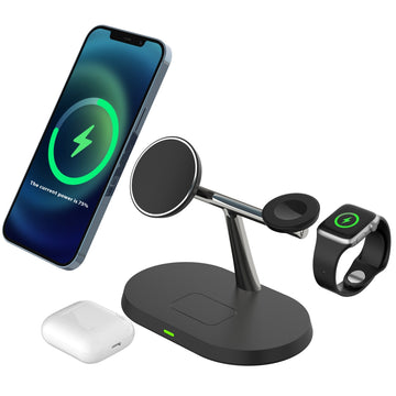 Magnetic Car Phone Mount Type-C Charging - Premium ABS Holder - GlitchyPhones