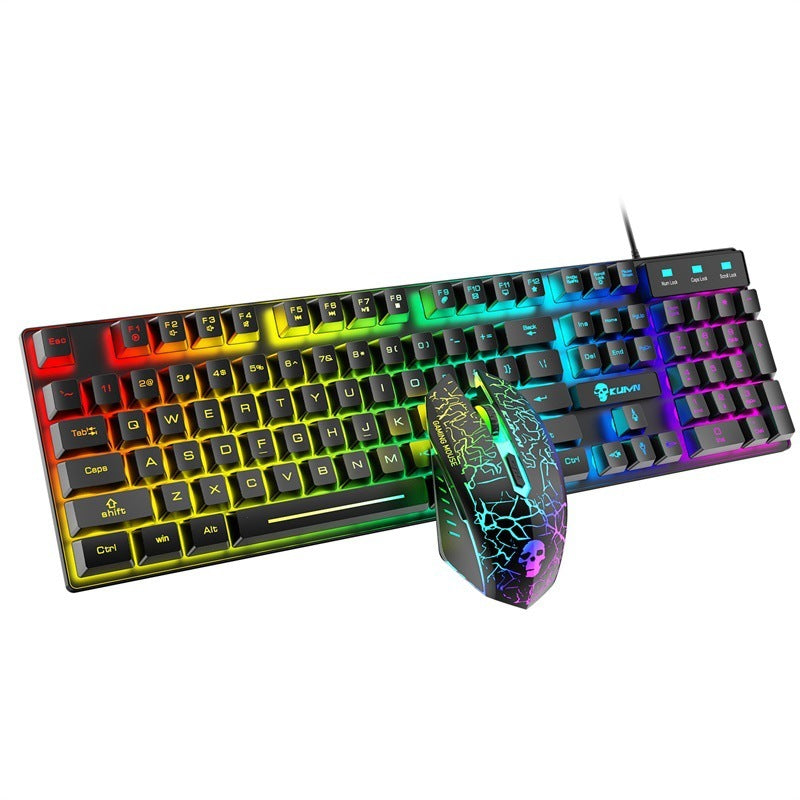 RGB Gaming Keyboard and Mouse Set - Luminous Backlit Combo - GlitchyPhones