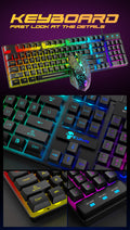 RGB Gaming Keyboard and Mouse Set - Luminous Backlit Combo - GlitchyPhones