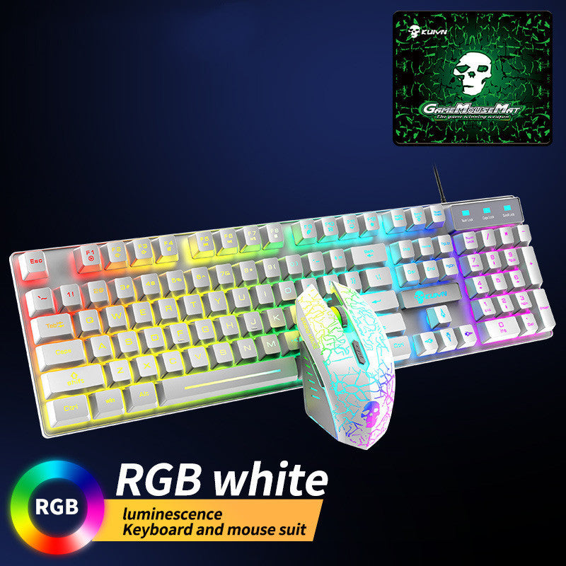 RGB Gaming Keyboard and Mouse Set - Luminous Backlit Combo - GlitchyPhones