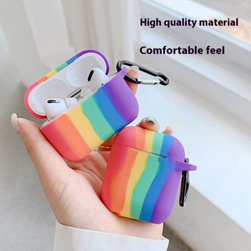Rainbow AirPods Case Cover Flip Protective Sleeve Colorful - GlitchyPhones
