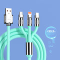 3-in-1 Fast Charging Cable 120W - Lightning, USB-C & Micro USB Multi Charger - GlitchyPhones