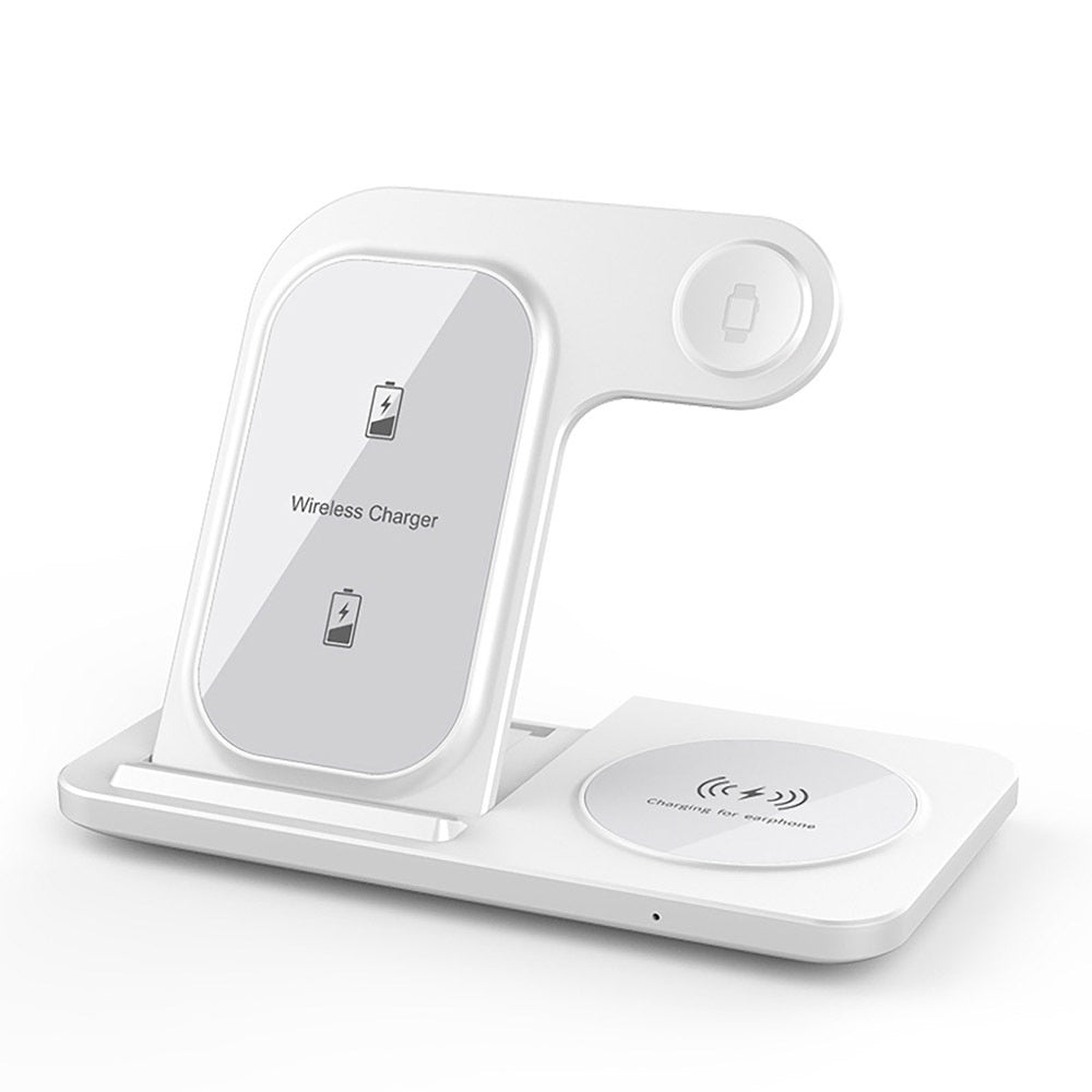 3-in-1 Wireless Charging Station - Fast 15W MagSafe Charger for iPhone, Apple Watch & AirPods - GlitchyPhones