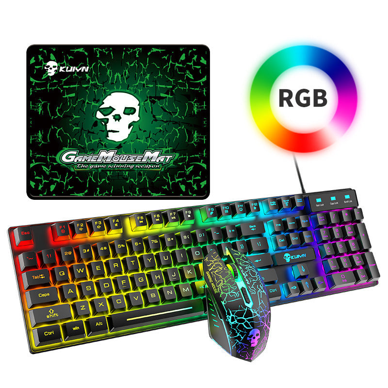 RGB Gaming Keyboard and Mouse Set - Luminous Backlit Combo - GlitchyPhones
