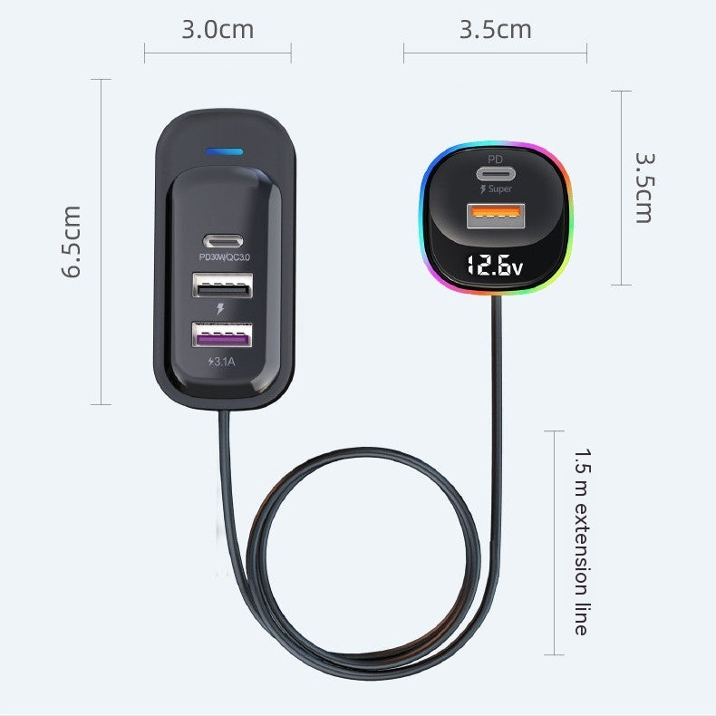 Car Charger Super Fast Charge Multi-function - GlitchyPhones