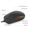 RGB Gaming Mouse - Ergonomic Wired Mouse with Adjustable DPI 1600 - GlitchyPhones