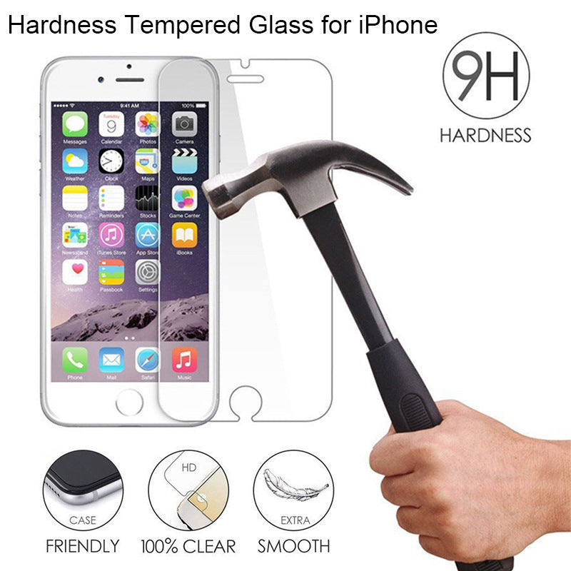 Tempered Glass Screen Protector for iPhone 12/11/X/8/7/6 Series – Transparent Anti-Fingerprint Dustproof Film