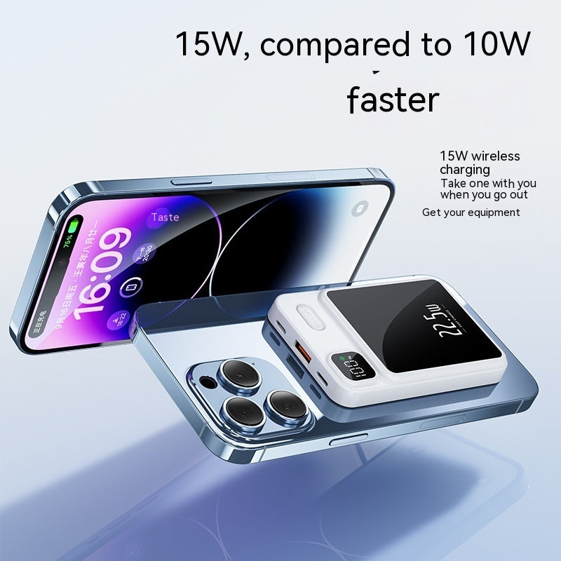 Magnetic Power Bank 20000 MA Large Capacity Fast Charging Mobile Power Gift - GlitchyPhones
