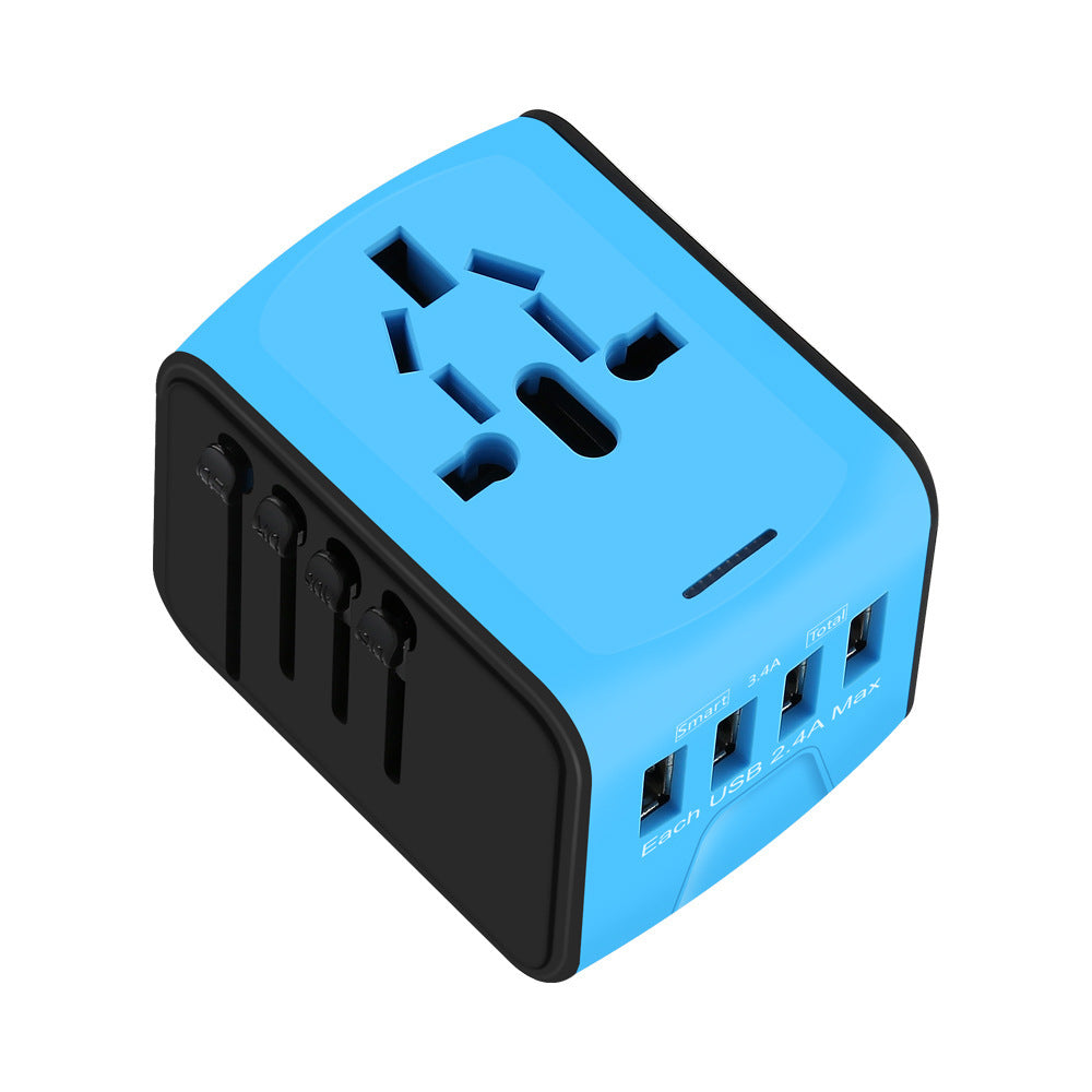 Travel USB Charging Hub - 4-Port Multi-Device Charger Adapter - GlitchyPhones