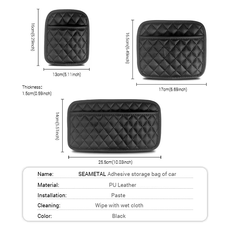 Multifunction Car Organizers Pocket Bags for Car Storage Box Collecting Bag for Cards Phone Key Sticky Pouch in Car Interior