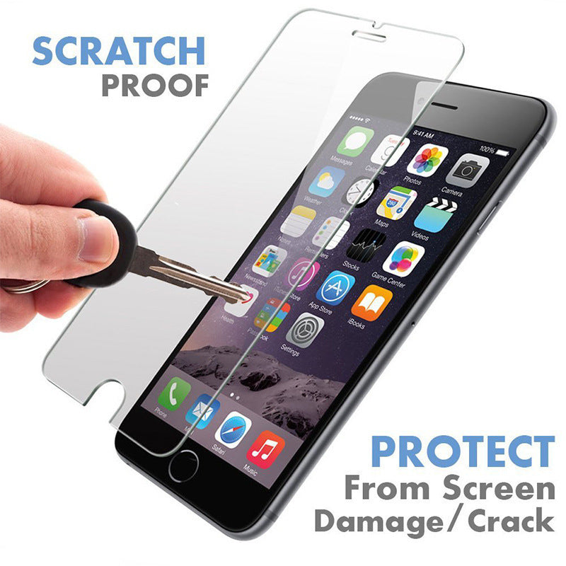 Tempered Glass Screen Protector for iPhone 12/11/X/8/7/6 Series – Transparent Anti-Fingerprint Dustproof Film