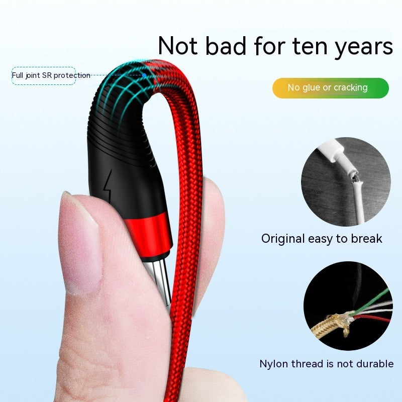 JTX-097 3-in-1 Fast Charging Cable 1.2m Multi-Interface - GlitchyPhones