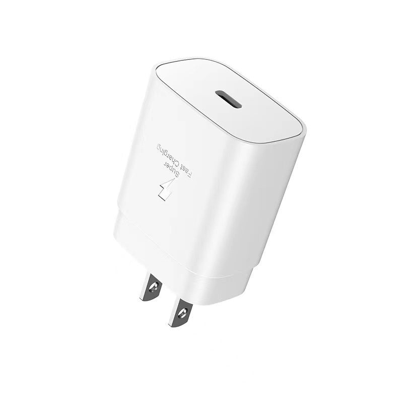 Fast Charger for Samsung Galaxy Note 10/S20/S21/S22 – 25W USB Type-C Wall Charging Adapter (US/EU Plug, Black or White) - GlitchyPhones