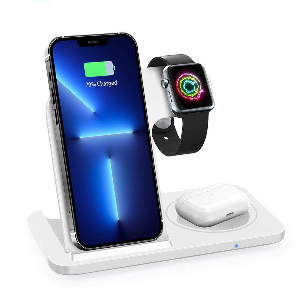 3-in-1 Wireless Charging Station - Fast 15W MagSafe Charger for iPhone, Apple Watch & AirPods - GlitchyPhones