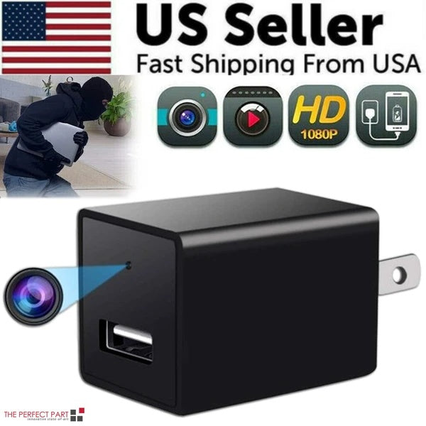 Hidden Spy Camera USB Charger 1080P HD Security - GlitchyPhones