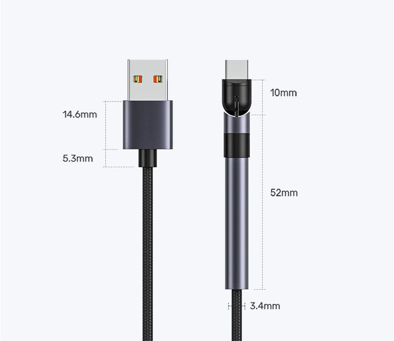 Compatible with Apple , Mobile Phone Holder Data Cable Rotating Fast Charging - GlitchyPhones