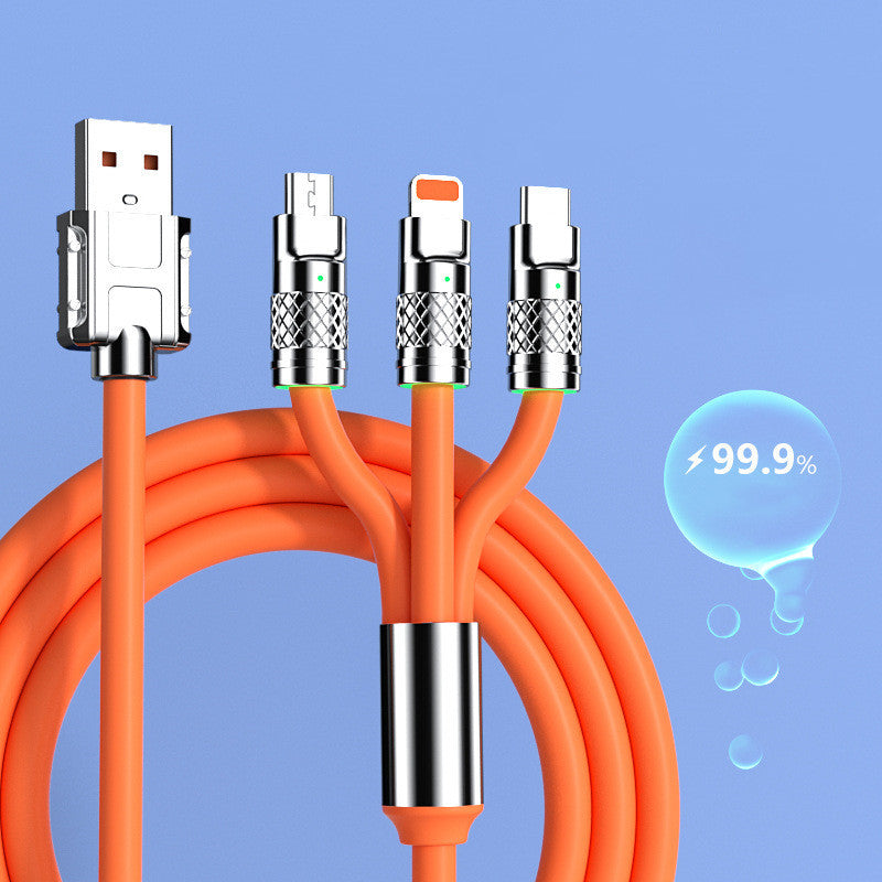 3-in-1 Fast Charging Cable 120W - Lightning, USB-C & Micro USB Multi Charger