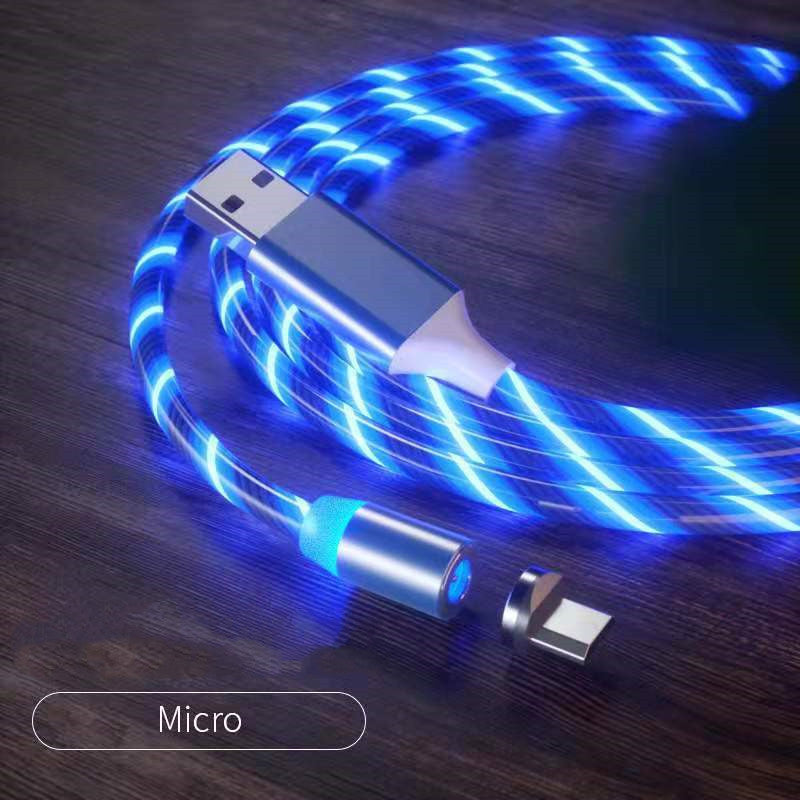 Magnetic 3-in-1 Charging Cable Nylon Braided Fast - GlitchyPhones