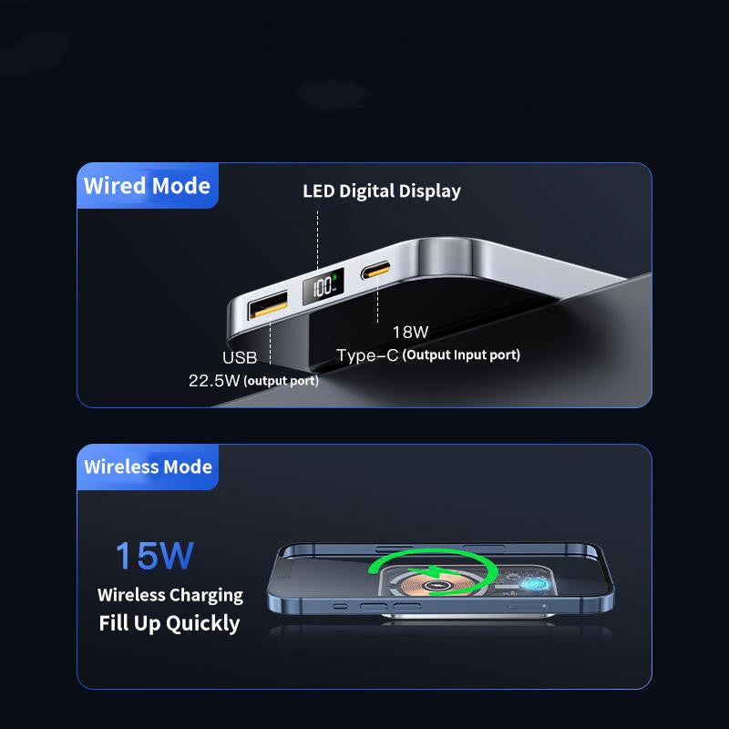 Transparent Magnetic Power Bank 22.5W Fast Charge - GlitchyPhones